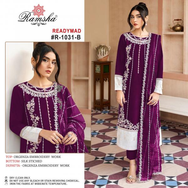 Ramsha R 1031 Nx organza Designer Pakistani Readymade Suit Collection